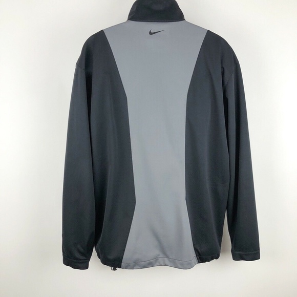 Nike Golf 1/2 Zip Black Gray Long Sleeve Jacket - Picture 2 of 12